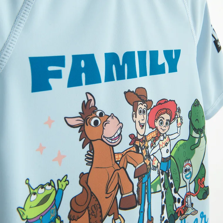 Cool Club, Costum de baie pentru baieti, UV 50, albastru, imprimeu Toy Story