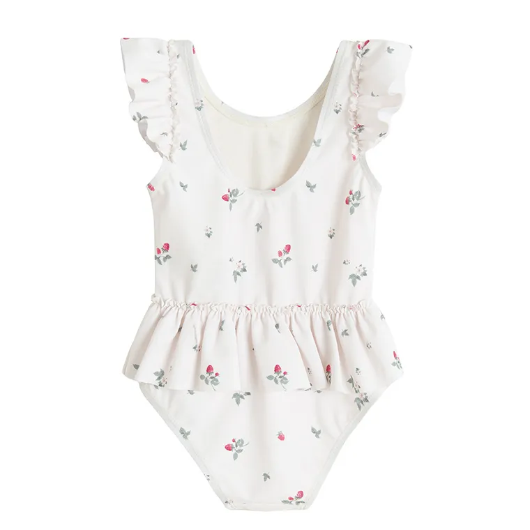 Cool Club, Costum de baie pentru fete, UV 50, ecru