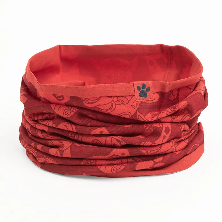 Cool Club, Fular circular pentru baieti, rosu, imprimeu Paw Patrol