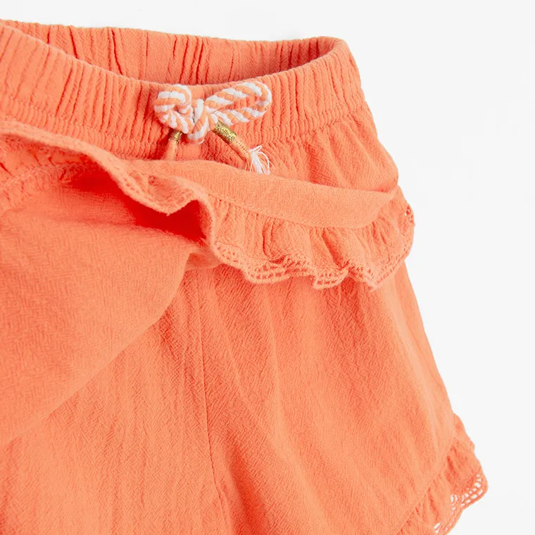 Cool Club, Fusta-pantaloni scurti pentru fete, cu in, portocaliu