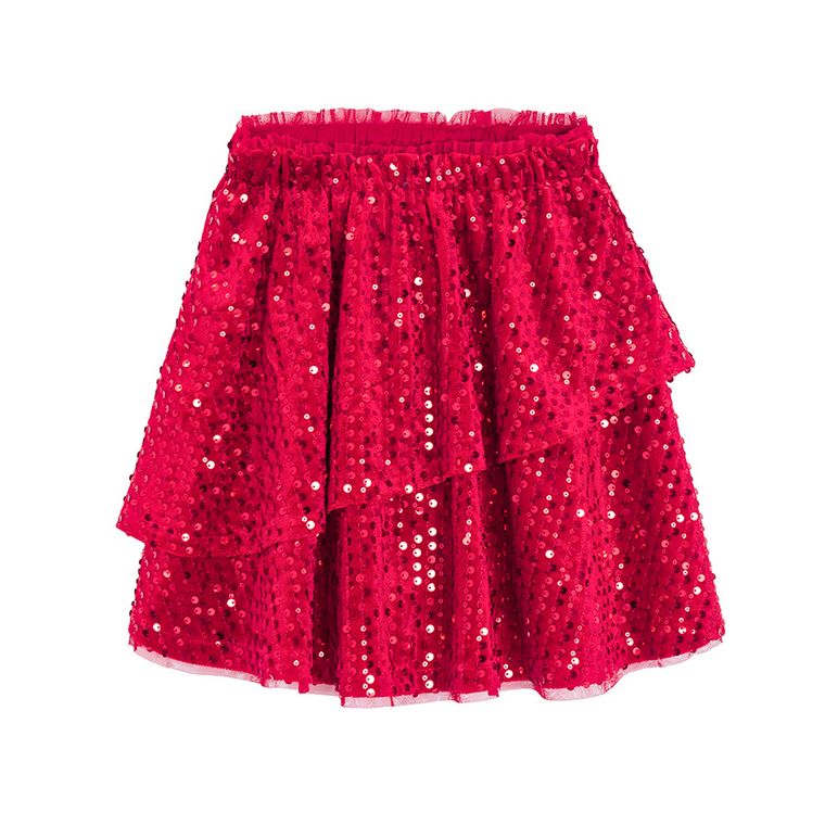 Cool Club, Fusta pentru fete, velur, rosu