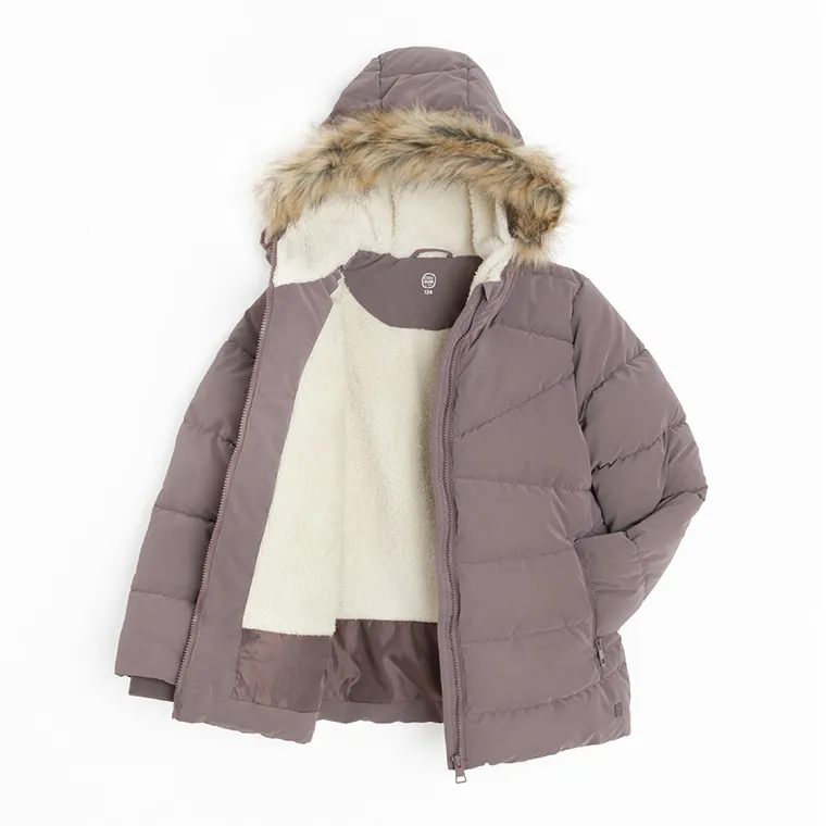 Cool Club, Geaca cu gluga pentru fete, calduroasa, violet