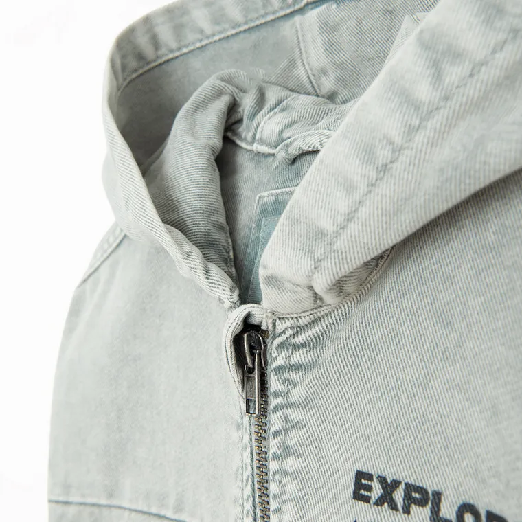 Cool Club, Geaca de blugi cu gluga pentru baieti, gri