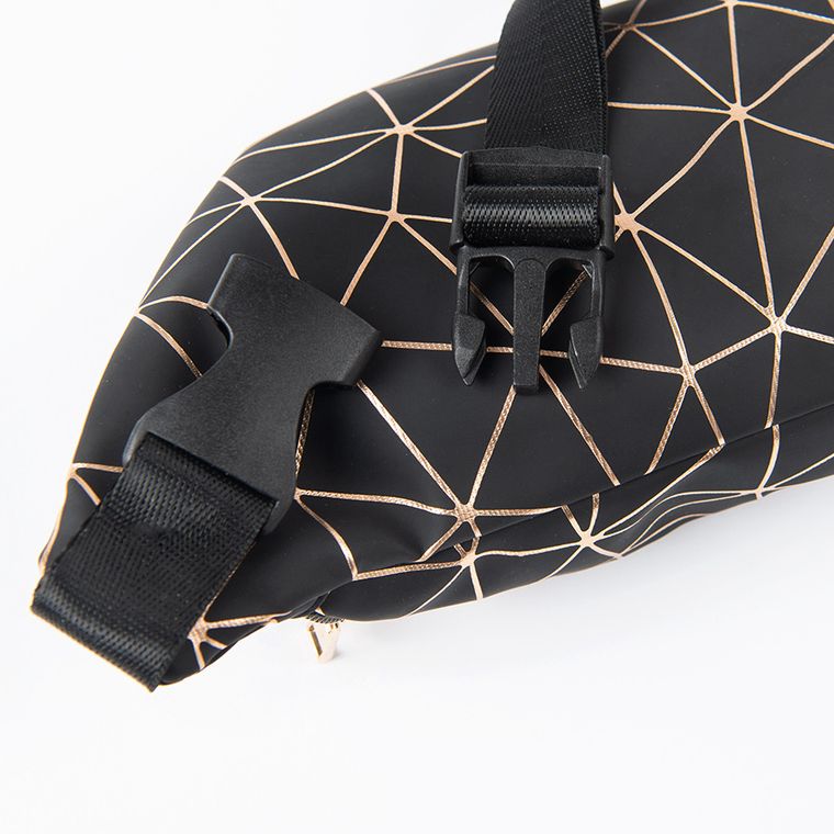 Cool Club, geanta de sold, borseta, neagra cu dungi aurii