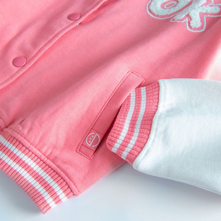 Cool Club, Hanorac bomber cu capse pentru fete, roz