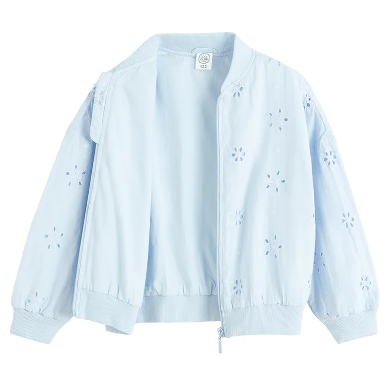 Cool Club, Hanorac bomber pentru fete, cu fermoar, albastru