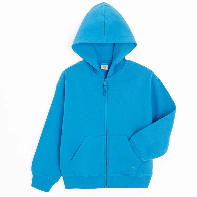 Cool Club, Hanorac cu gluga pentru baieti, cu fermoar, albastru