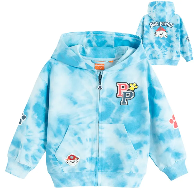 Cool Club, Hanorac cu gluga pentru baieti, cu fermoar, albastru, imprimeu Paw Patrol