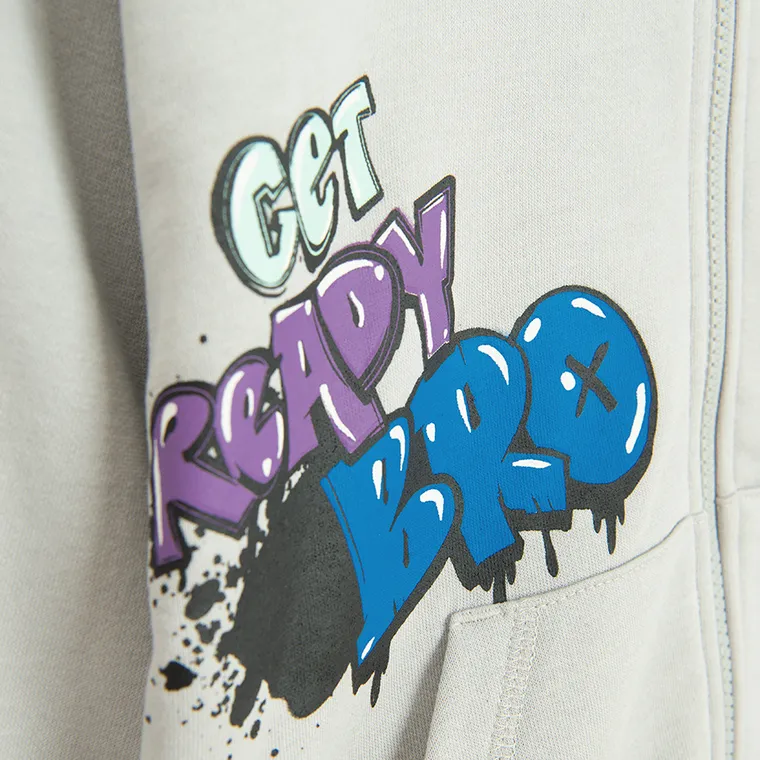 Cool Club, Hanorac cu gluga pentru baieti, cu fermoar, gri