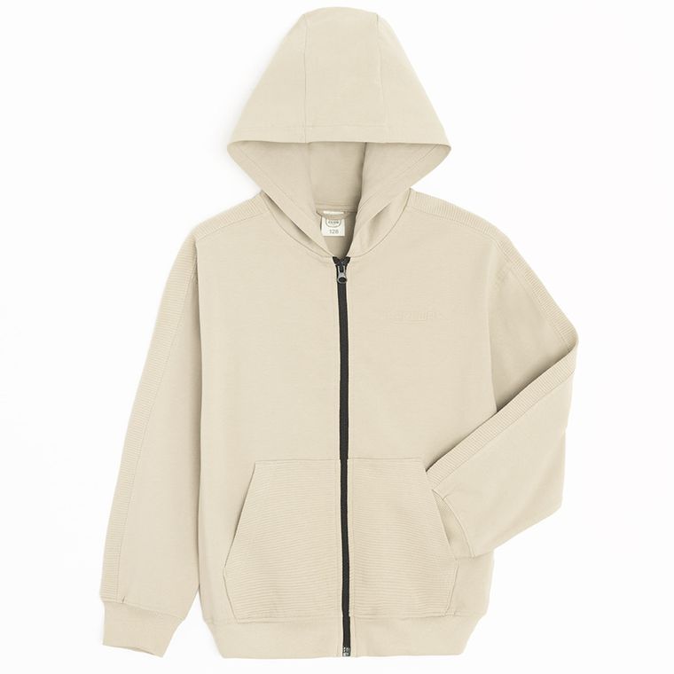 Cool Club, Hanorac cu gluga pentru baieti, cu fermoar, maro