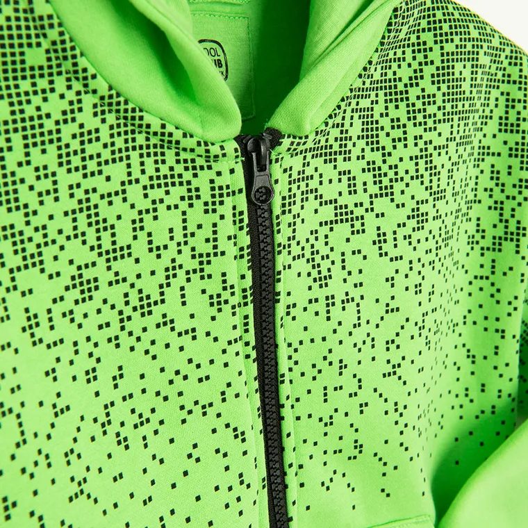 Cool Club, Hanorac cu gluga pentru baieti, cu fermoar, verde
