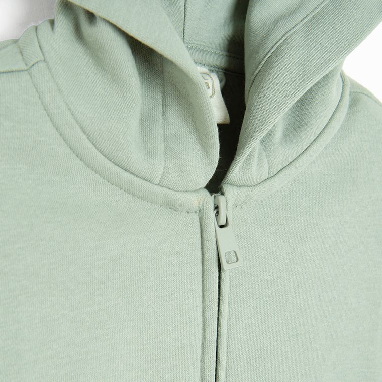 Cool Club, Hanorac cu gluga pentru baieti, cu fermoar, verde