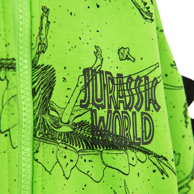 Cool Club, Hanorac cu gluga pentru baieti, cu fermoar, verde, imprimeu Jurassic World
