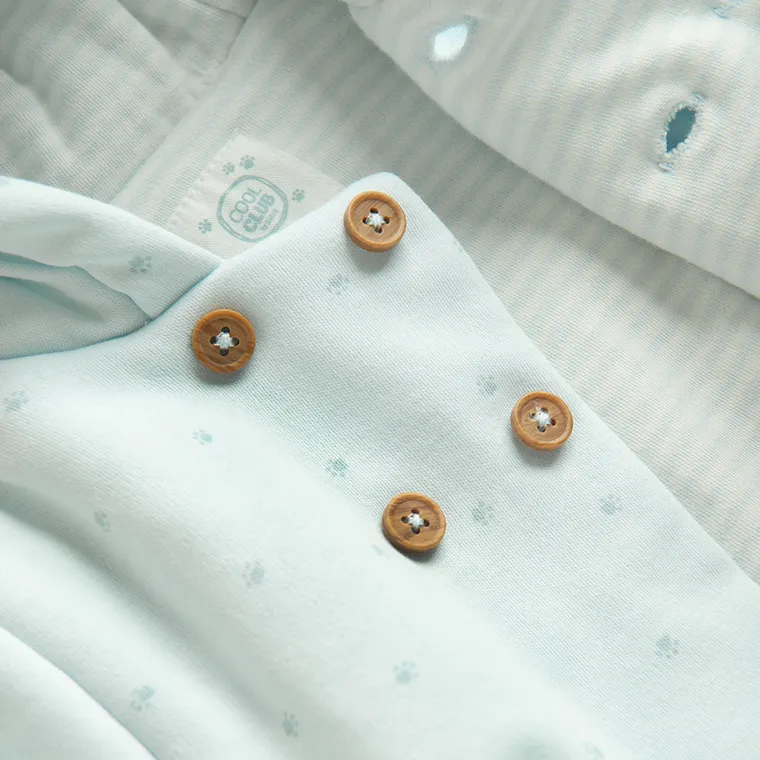 Cool Club, Hanorac cu gluga pentru baieti, cu nasturi, albastru