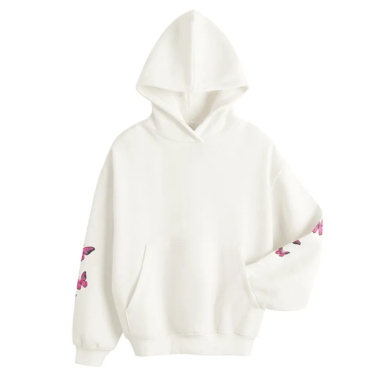 Cool Club, Hanorac cu gluga pentru fete, calduros, alb