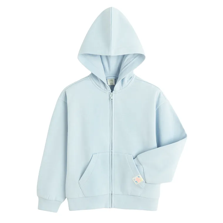 Cool Club, Hanorac cu gluga pentru fete, cu fermoar, albastru