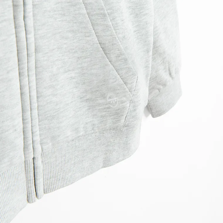 Cool Club, Hanorac cu gluga pentru fete, cu fermoar, cu fermoar, gri melanj