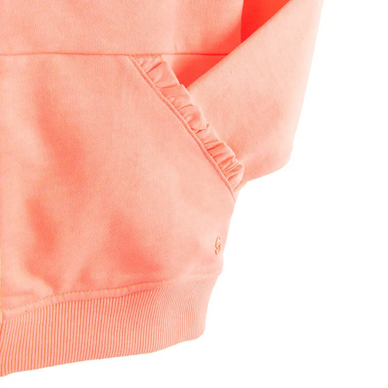 Cool Club, Hanorac cu gluga pentru fete, cu fermoar, portocaliu