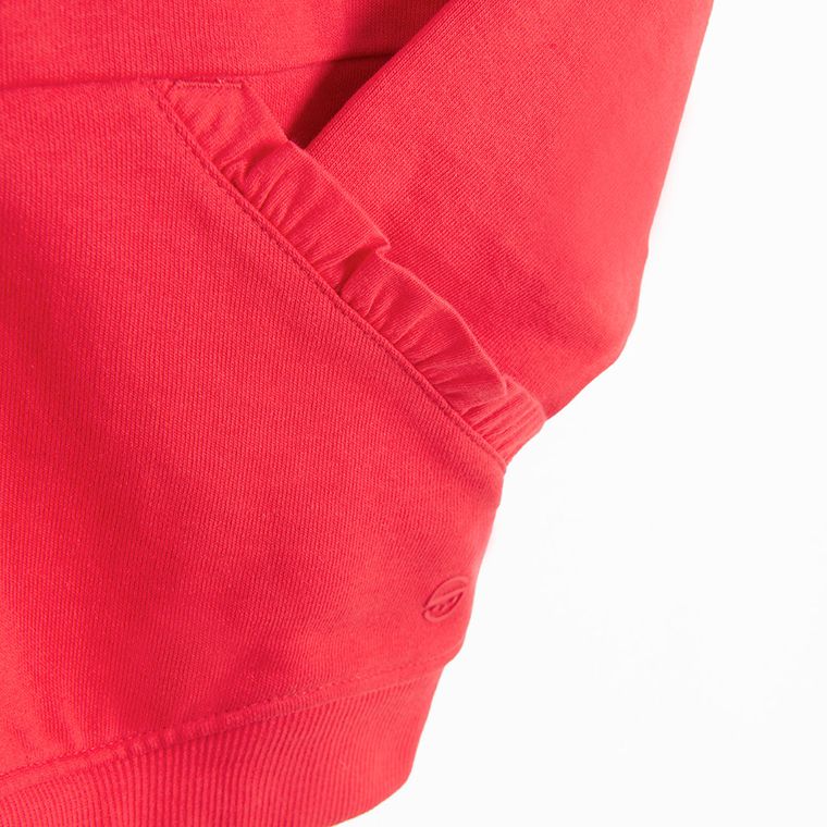 Cool Club, Hanorac cu gluga pentru fete, cu fermoar, rosu