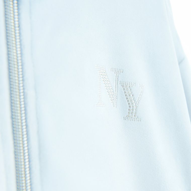 Cool Club, Hanorac cu gluga pentru fete, cu fermoar, velur, albastru