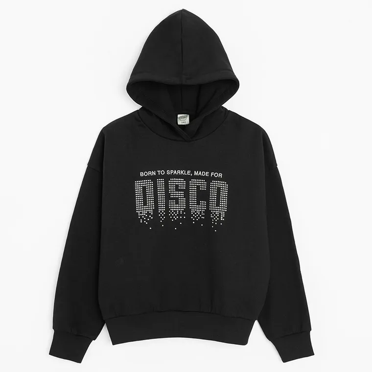 Cool Club, Hanorac cu gluga pentru fete, negru