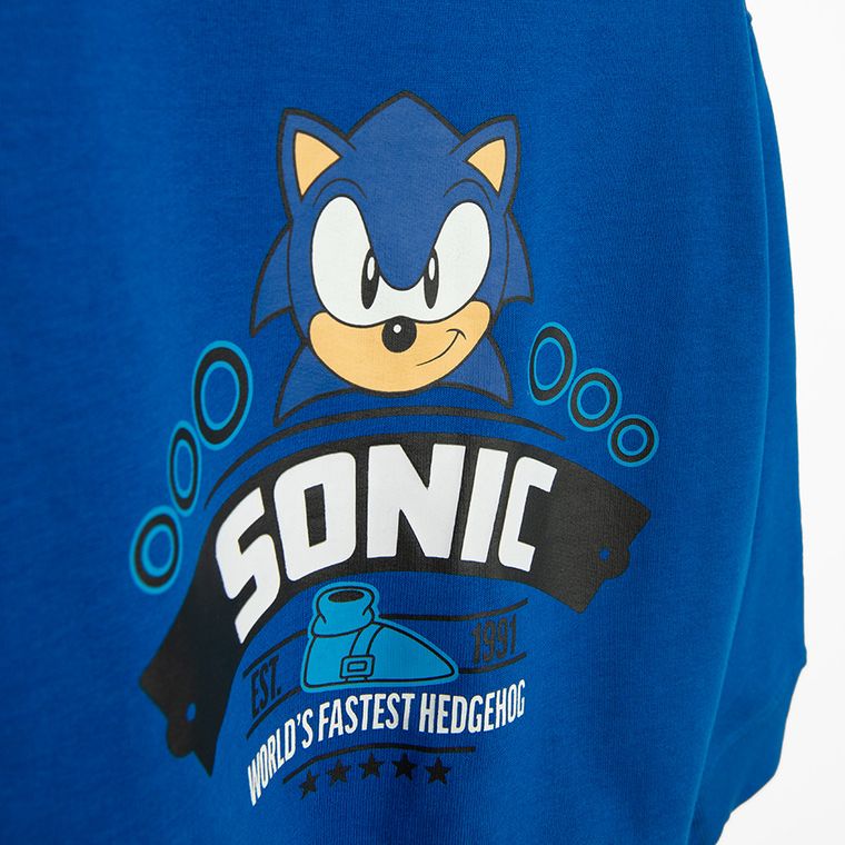 Cool Club, Hanorac pentru baieti, bleumarin, imprimeu Sonic the Hedgehog