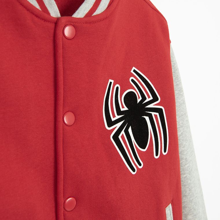 Cool Club, Hanorac pentru baieti, cu capse, rosu, imprimeu Spider-Man