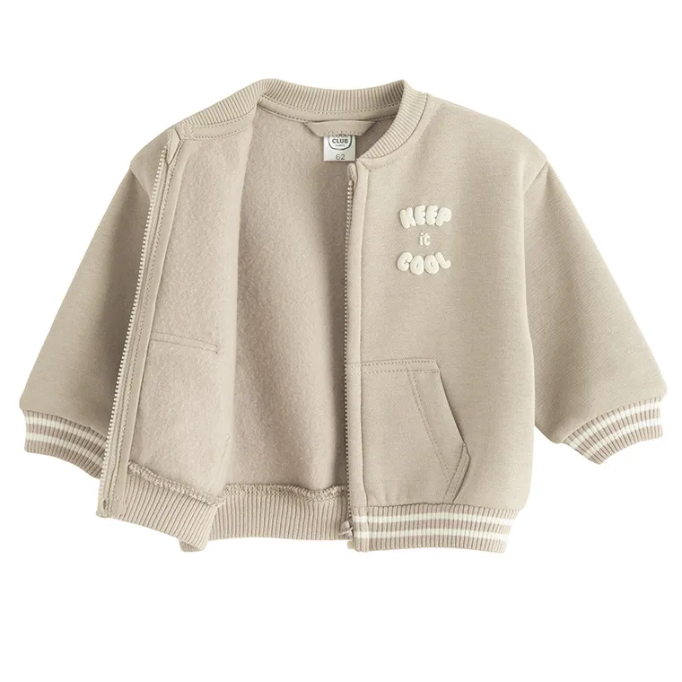 Cool Club, Hanorac pentru baieti, cu fermoar, maro