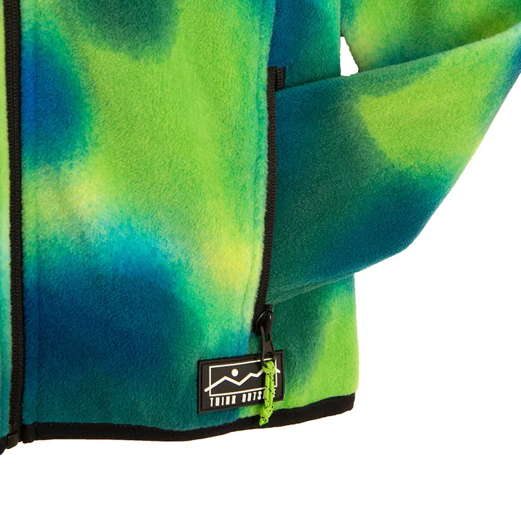 Cool Club, Hanorac pentru baieti, cu fermoar, polar, verde