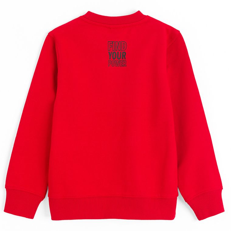 Cool Club, Hanorac pentru baieti, rosu, imprimeu Marvel Super Heroes