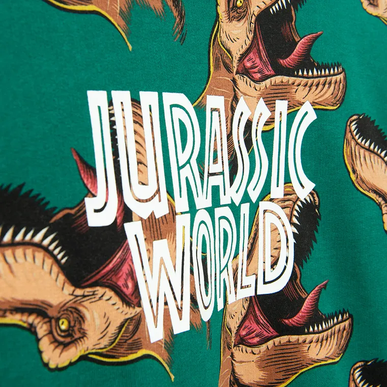 Cool Club, Hanorac pentru baieti, verde, imprimeu Jurassic World