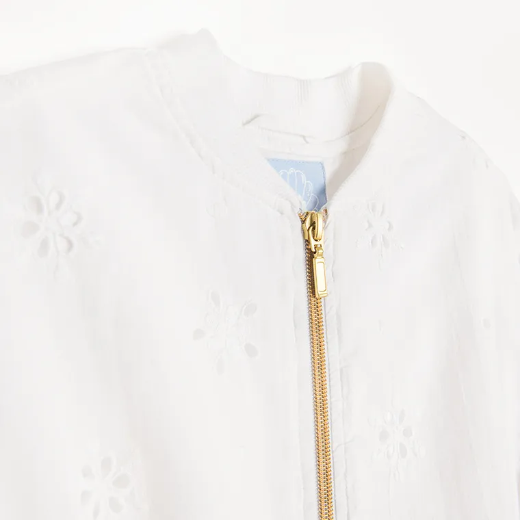 Cool Club, Hanorac pentru fete, cu fermoar, alb