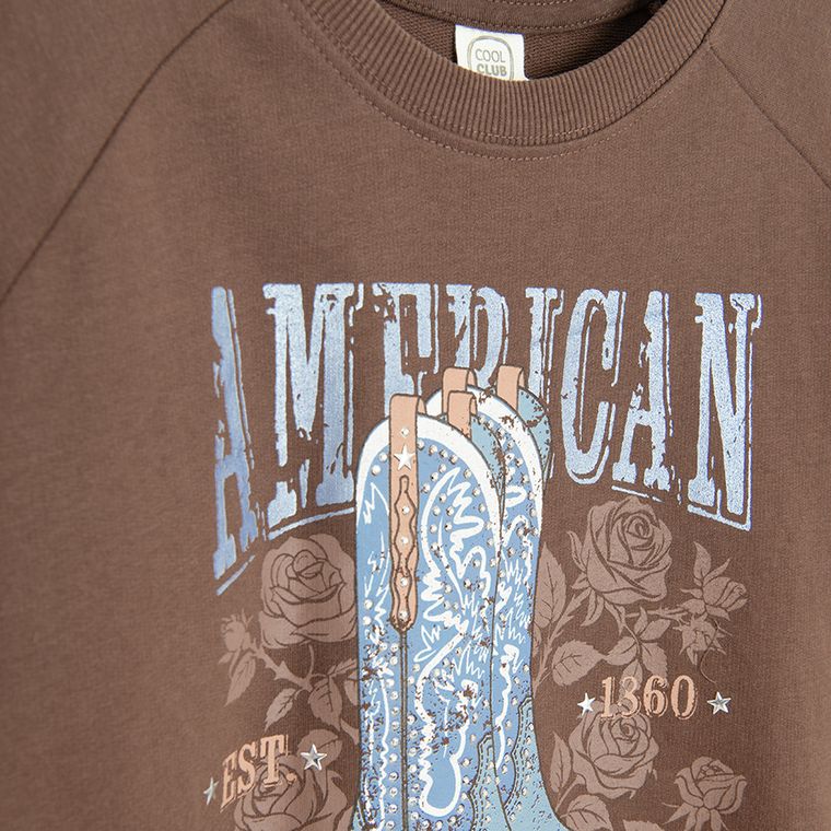 Cool Club, Hanorac pentru fete, maro