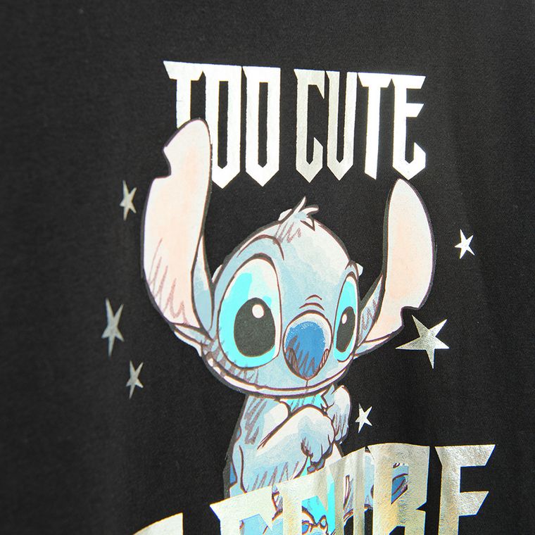 Cool Club, Hanorac pentru fete, negru, imprimeu Lilo si Stitch