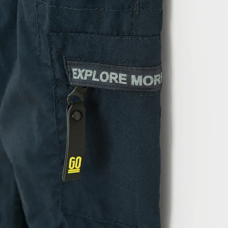 Cool Club, Pantaloni din material textil pentru baieti, bleumarin