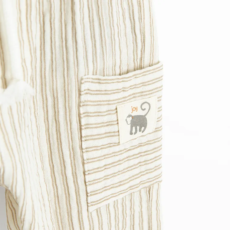 Cool Club, Pantaloni din material textil pentru baieti, ecru