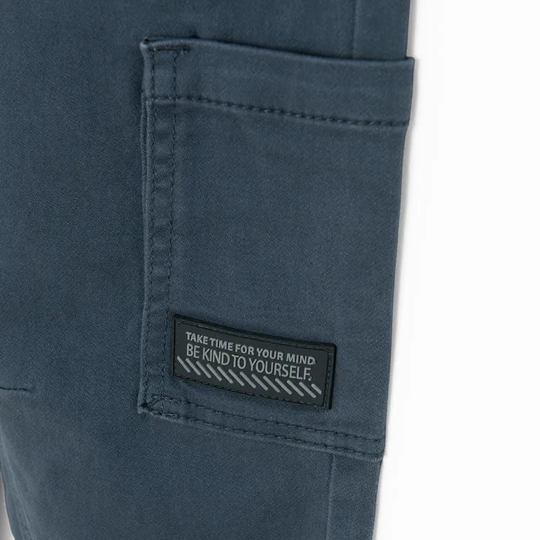 Cool Club, Pantaloni din material textil pentru baieti, jogger, albastru