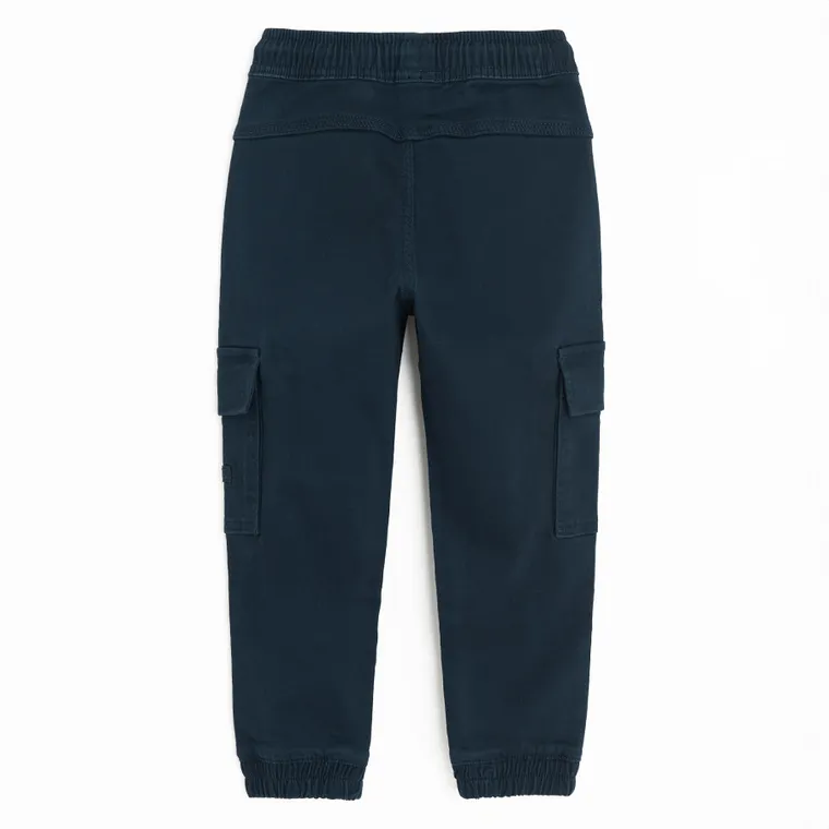 Cool Club, Pantaloni din material textil pentru baieti, jogger, bleumarin