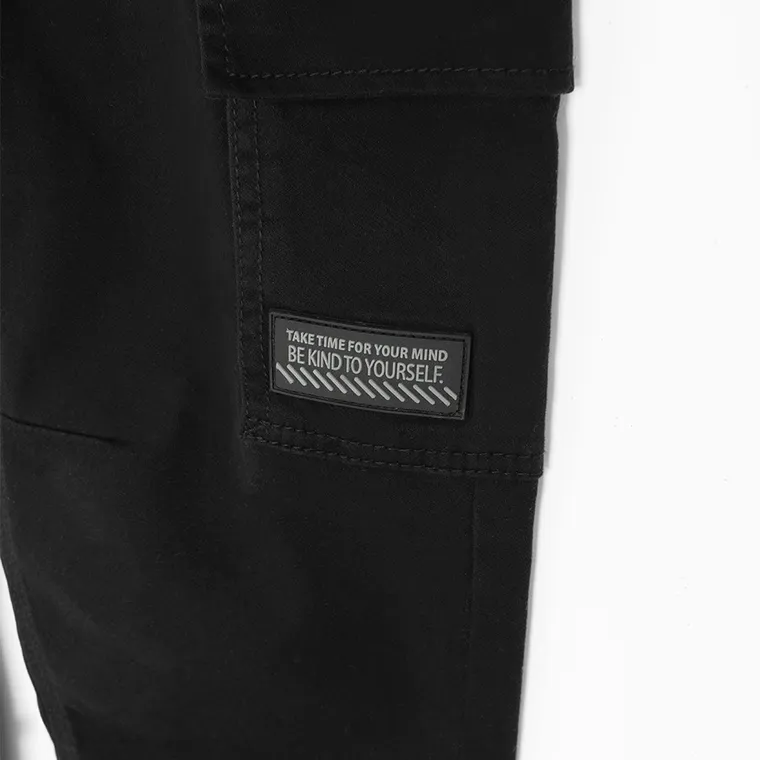 Cool Club, Pantaloni din material textil pentru baieti, jogger, negru