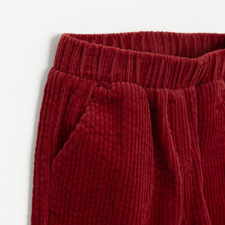 Cool Club, Pantaloni din material textil pentru baieti, reiata, claret