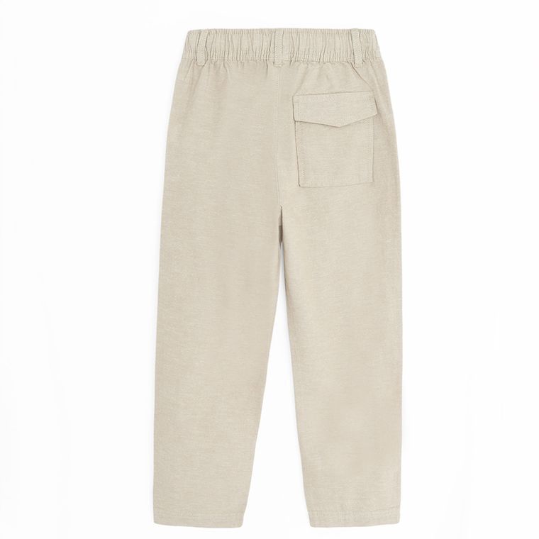 Cool Club, Pantaloni din material textil pentru baieti, relaxed, bej