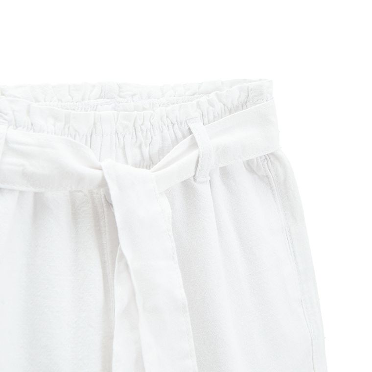 Cool Club, Pantaloni din material textil pentru fete, culotte, alb
