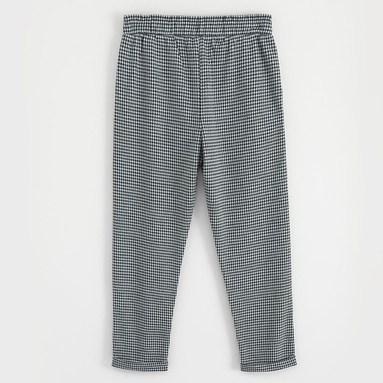 Cool Club, Pantaloni din material textil pentru fete, negru-alb