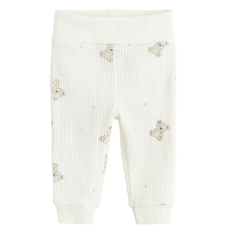 Cool Club, Pantaloni fara botosei pentru bebelusi, din tricot striat, mix, set, 2 buc.