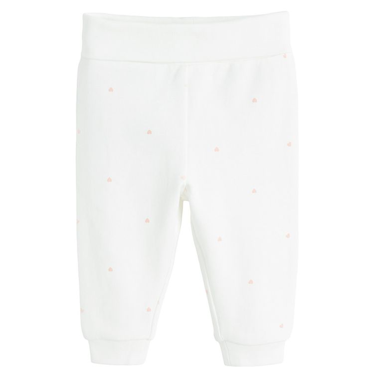 Cool Club, Pantaloni fara botosei pentru fete, alb, set, 2 buc.