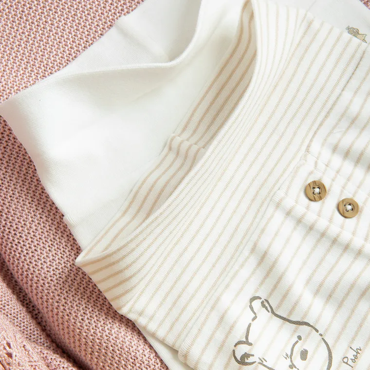 Cool Club, Pantaloni pentru fete, alb, imprimeu Winnie the Pooh, set, 2 buc.