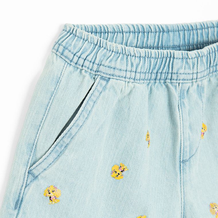 Cool Club, Pantaloni scurti de blugi pentru fete, albastru, imprimeu Paw Patrol