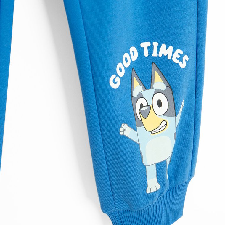 Cool Club, Pantaloni trening pentru baieti, albastru, imprimeu Bluey