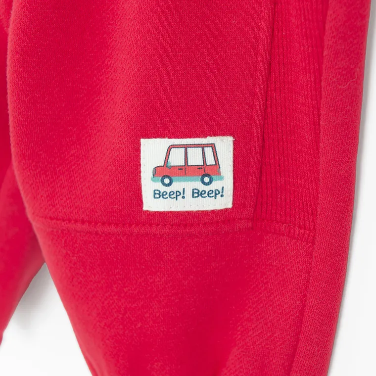 Cool Club, Pantaloni trening pentru baieti, baggy, caldurosi, rosu