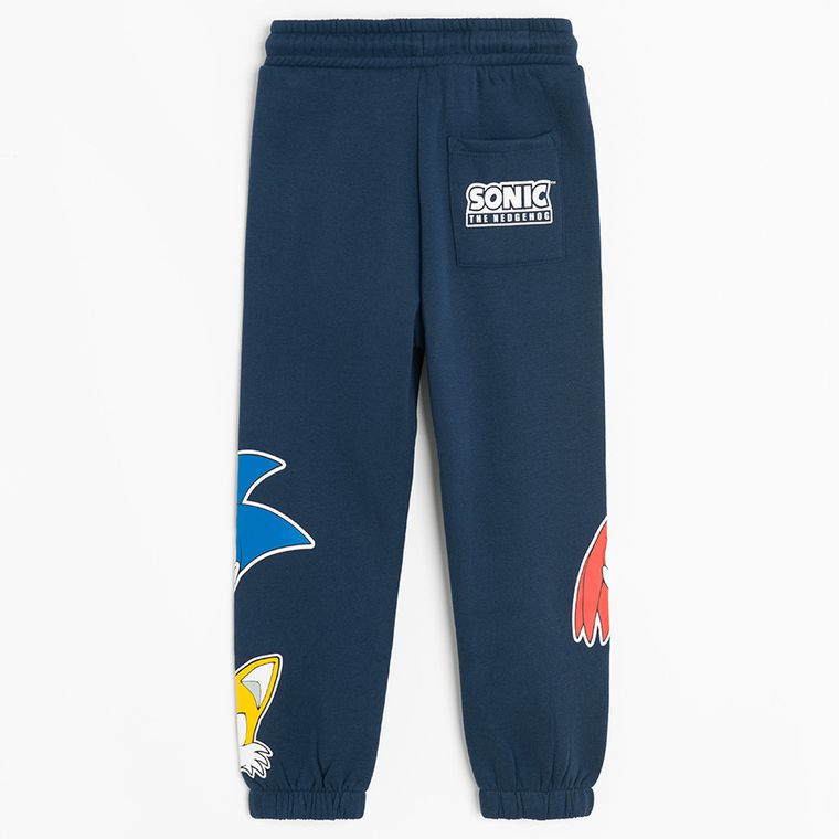 Cool Club, Pantaloni trening pentru baieti, bleumarin, imprimeu Sonic the Hedgehog